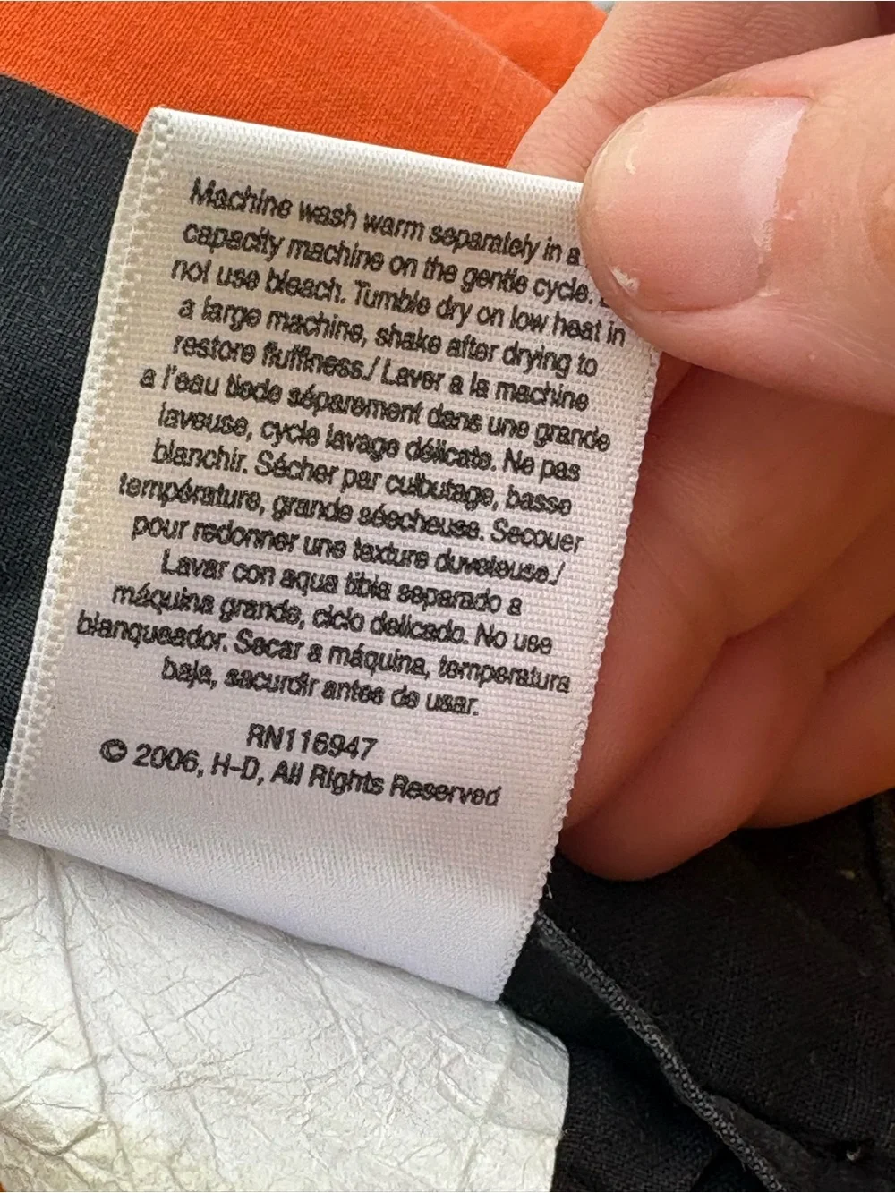 Harley-Davidson Comforter Heritage Soft Tail on Ftont Logo on Back 1998